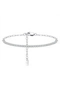 Bratara half tennis din argint rodiat luxury, cristale zirconia 1.5mm, lungime reglabila, dama