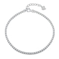 Bratara tennis din argint rodiat luxury, cristale zirconia 2mm, lungime reglabila, dama